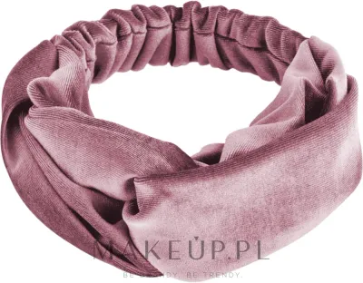 Повязка на голову MAKEUP Velour Twist пудровая, из велюра, 26 x 8 см