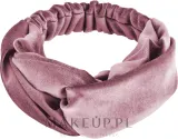 Повязка на голову MAKEUP Velour Twist пудровая, из велюра, 26 x 8 см — фото 1