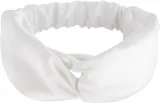 Повязка на голову MAKEUP Satin Twist молочная, из атласа, 26 x 8 см — фото 1