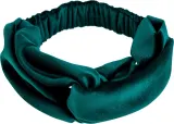 Повязка на голову MAKEUP Velour Twist зелёная, из велюра, 26 x 8 см — фото 1