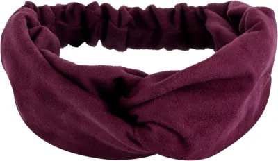 Повязка на голову MAKEUP Suede Twist бордовая, из экозамши, 26 x 8 см