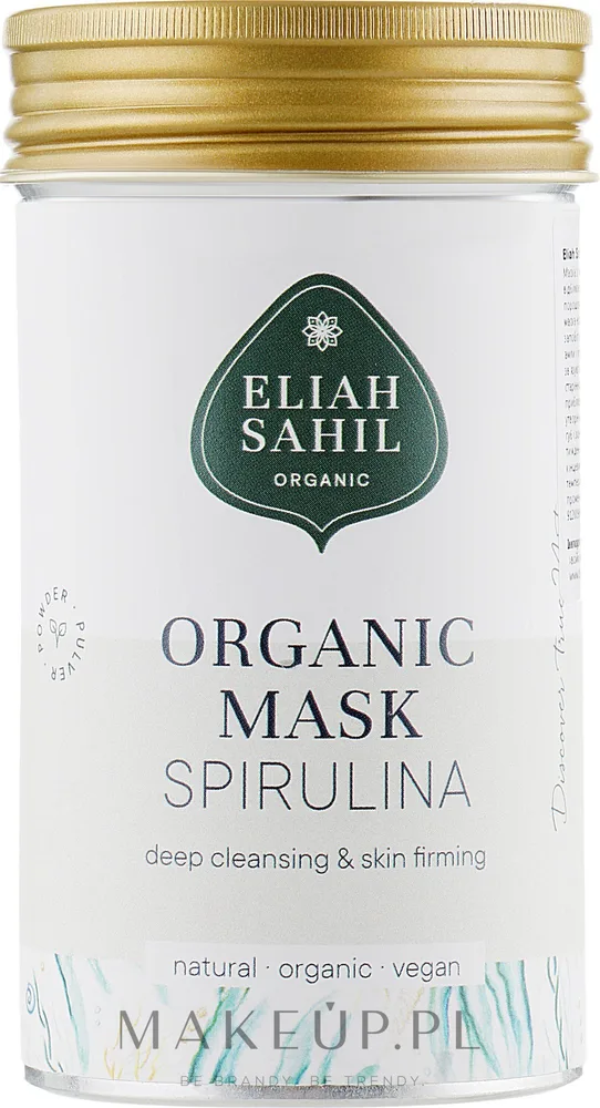 Органическая глубоко очищающая маска для лица со спирулиной Eliah Sahil Mask, 100 г