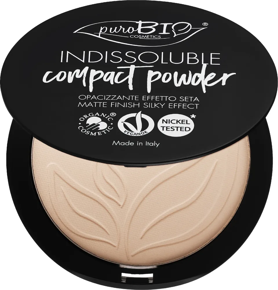 Компактная пудра PuroBio Cosmetics Compact Powder, 9 г, оттенок 01