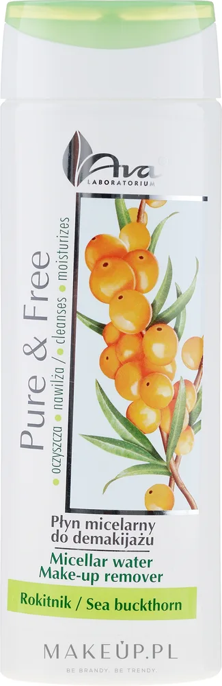 AVA Laboratorium Pure & Free мицеллярная вода с облепихой для снятия макияжа 250 мл