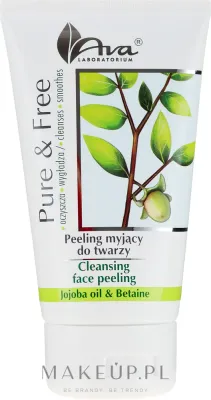 Моющий пилинг для лица AVA Laboratorium Pure & Free с маслом жожоба и бетаином, 150 мл