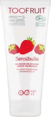 Гель для душа Клубника и малина для детей TOOFRUIT Raspberry Strawberry Sensitive Shower Gel, 200 мл