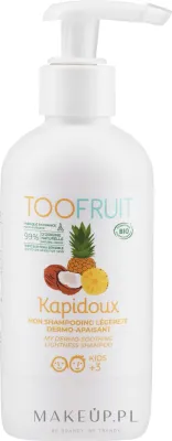 Шампунь для волос TOOFRUIT Kapidoux Dermo-Soothing Shampoo увлажняющий, Ананас и кокос, для детей