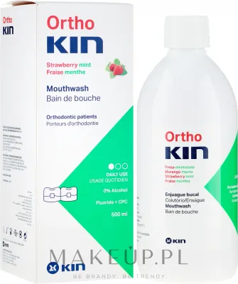 Ополаскиватель для полости рта Kin Ortho Strawberry Mint Mouthwash с фторидом натрия, 500 мл