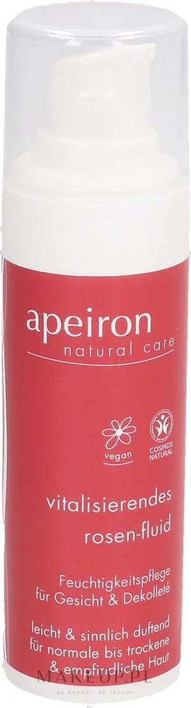 Флюид для лица Apeiron Vitalising Rose Fluid с розой, увлажняющий, 30 мл