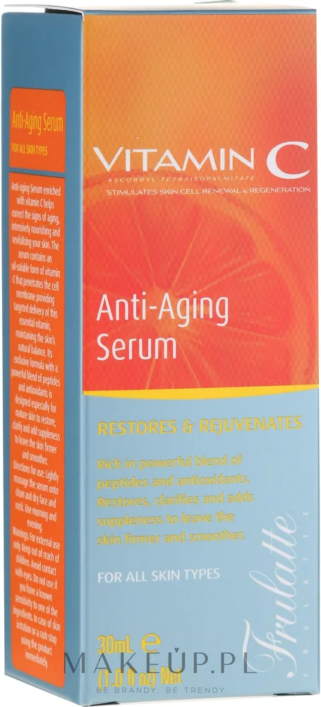 Сыворотка для лица Frulatte Vitamin C Anti-Aging антивозрастная с витамином C гиалуроновой кислотой и гамамелисом 30 мл