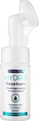 Novaclear Hydro интенсивно увлажняющая пенка для умывания лица с гиалуроновой кислотой, 100 мл