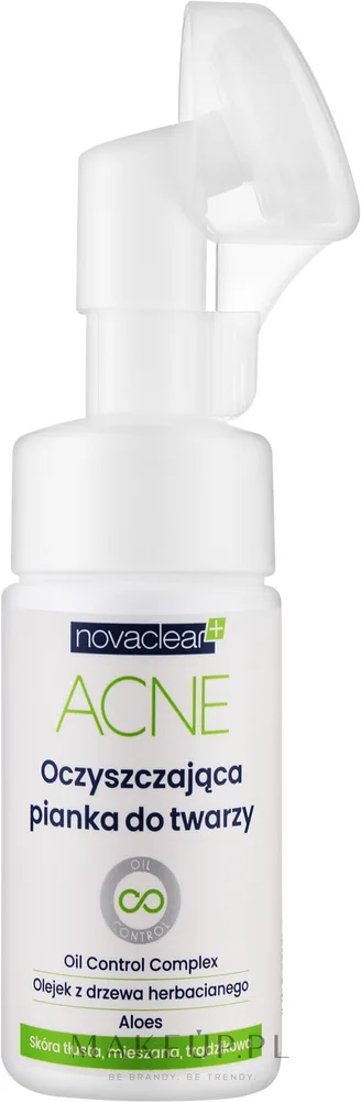 Novaclear Acne очищающая пенка для умывания жирной кожи лица с маслом чайного дерева, 100 мл