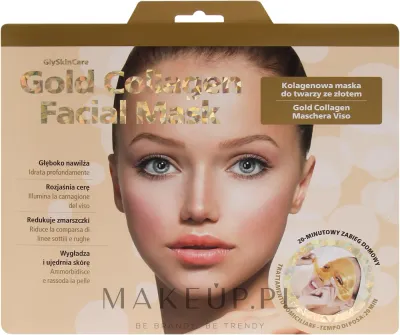 Коллагеновая маска для лица с золотом GlySkinCare Gold Collagen Facial Mask, 3 шт