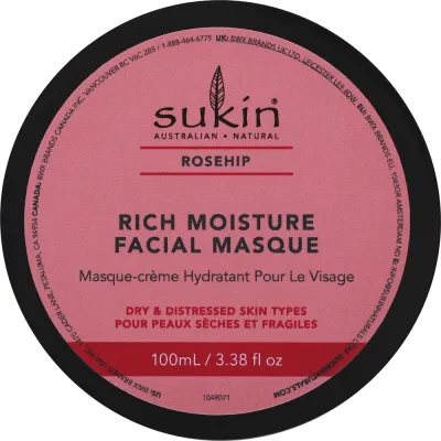 Маска для лица Sukin Rich Moisture Facial Masque интенсивно увлажняющая, для сухой кожи, 100 мл