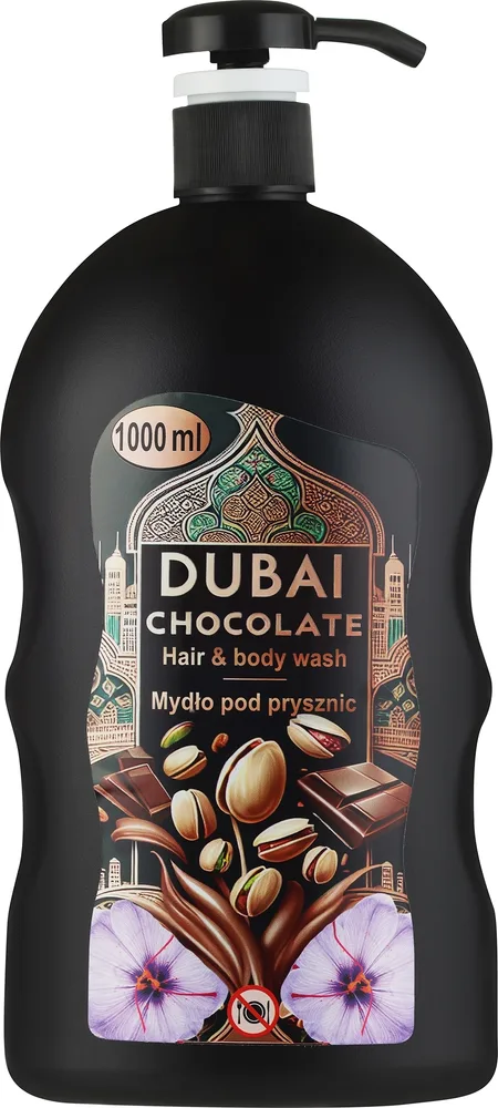 Мыло для душа для волос и тела Шоколад с шафраном Naturaphy Hair & Body Wash, 1000 мл