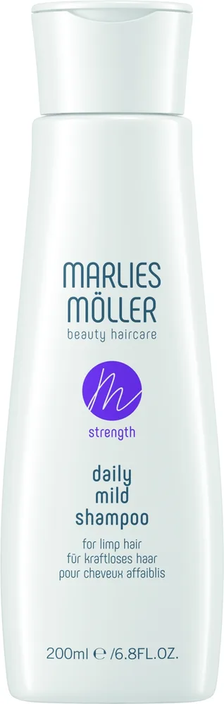 Шампунь для слабых волос Marlies Moller Strength Daily Mild Shampoo мягкий, для ежедневного применения, 200 мл