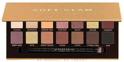 Палетка теней для век Anastasia Beverly Hills Soft Glam, матовые и металлические оттенки, с зеркалом и кистью