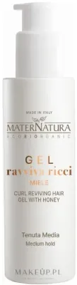 Гель для укладки кудрявых волос MaterNatura Curl Reviving Hair Gel With Honey оживляющий, с мёдом, 100 мл