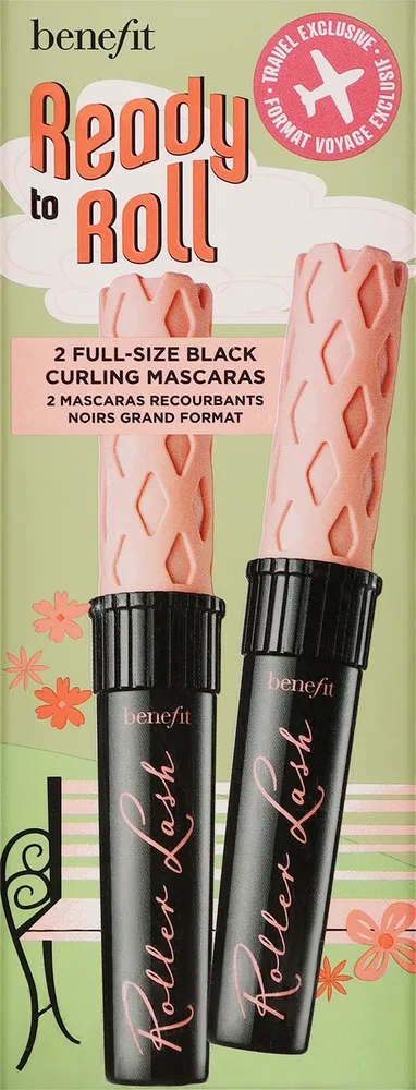 Набор туши для ресниц Benefit Ready To Roll объем и подкручивание 2x8,5 г