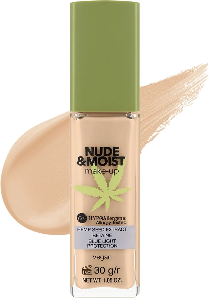 Тональный флюид Bell HypoAllergenic Nude & Moist гипоаллергенный увлажняющий, 30 г, оттенок 03 - Sand