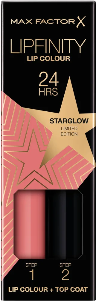 Набор для макияжа губ Max Factor Lipfinity Rising Stars Lipstick: цветная помада и топ-коут, 4 мл, оттенок 088