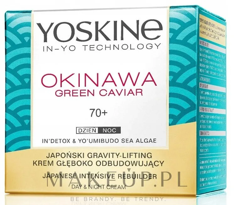 Крем для лица Yoskine Okinawa Green Caviar 70+ увлажняющий с зелёной икрой для зрелой кожи 50 мл