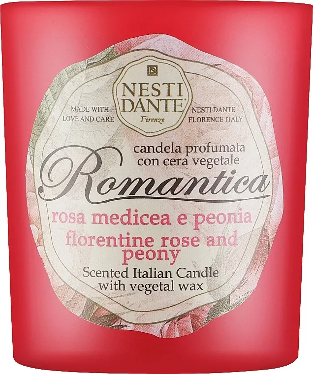 Ароматическая свеча Nesti Dante Romantica Florentine Rose & Peony, 160 г