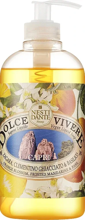Жидкое мыло Nesti Dante Dolce Vivere Capri цветы апельсина и базилик, 500 мл