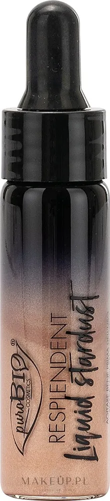 PuroBio Cosmetics Rozświetlacz w płynie - Хайлайтер для лица PuroBio Resplendent Liquid Stardust, оттенок 01