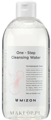 Mizon One Step Cleansing Water мицеллярная вода с ферментами для снятия макияжа 500 мл