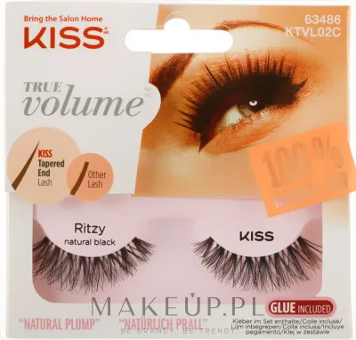 Накладные ресницы Kiss True Volume Lash Ritzy, объёмные, с эффектом натуральности, 2 шт