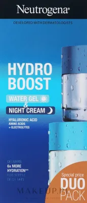 Набор Neutrogena Hydro Boost дневной и ночной крем с гиалуроном и мочевиной 2x50 мл