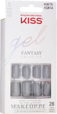 Накладные ногти гелевые Kiss Gel Fantasy Ready To Wear Gel с декором, гибкие, 28 шт