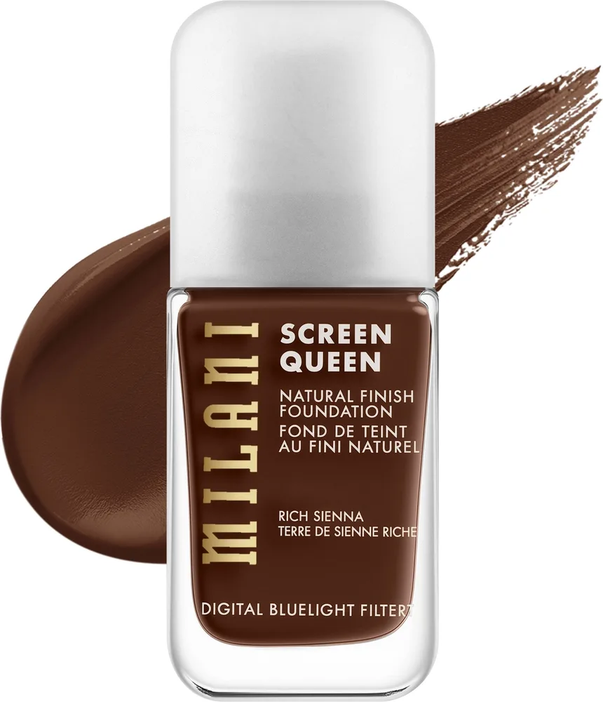 Тональная основа Milani Screen Queen Foundation, 30 мл, оттенок 550C - Rich Mahogany