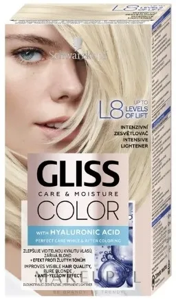Краска для волос Gliss Color, с гиалуроновой кислотой, стойкая, 142,5 мл, оттенок L8