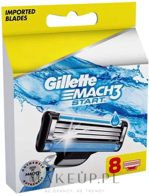 Сменные кассеты для бритвы Gillette Mach3 Start, с гелевой полоской, 8 шт