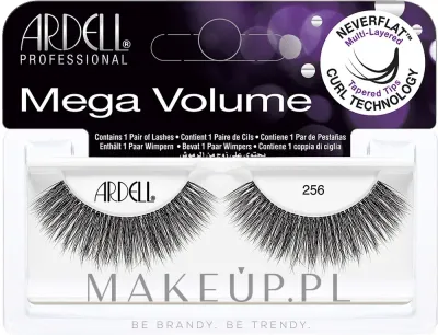 Накладные ресницы Ardell Mega Volume 256 на ленте, глубокого чёрного цвета, 2 шт
