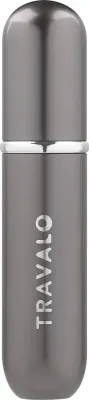 Атомайзер для парфюма Travalo Classic HD Easy Fill Perfume Spray Titanium, многоразовый, алюминиевый корпус, 5 мл