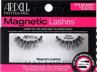 Накладные ресницы Ardell Magnetic Demi Wispies на магнитной ленте, крепятся без клея, 2 шт