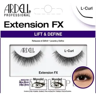 Накладные ресницы Ardell Eyelash Extension FX L-Curl на эластичной ленте, с завитком L-Curl, для нависшего века, 2 шт