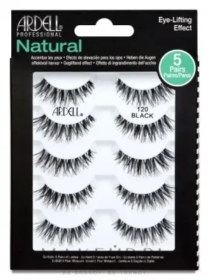 Накладные ресницы Ardell Natural Lashes Black 120, из натурального волоса, чёрные, 10 шт