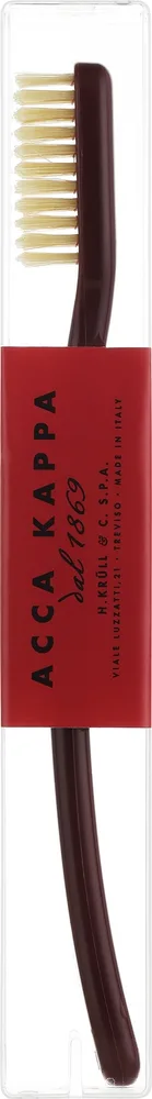 Щётка зубная Acca Kappa Vintage Collection Nylon Soft Toothbrush Red, мягкая, с нейлоновой щетиной, красная, 1 шт