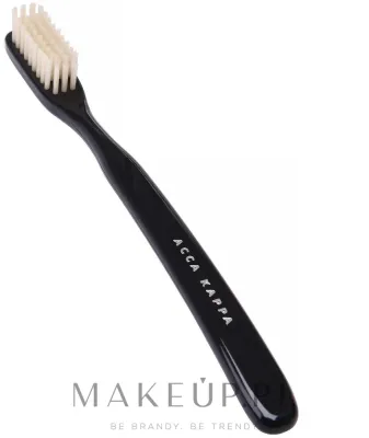 Щётка зубная Acca Kappa Vintage Collection Nylon Soft Toothbrush Black, мягкая, с нейлоновой щетиной, чёрная, 1 шт