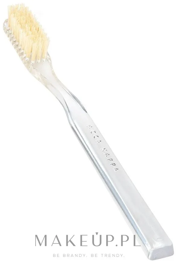 Щётка зубная Acca Kappa Hard Pure Bristle Model 569, жёсткая, с натуральной щетиной, ручная работа, прозрачная, 1 шт