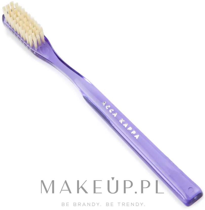 Щётка зубная Acca Kappa Hard Pure Bristle Model 569, жёсткая, с натуральной щетиной, ручная работа, фиолетовая, 1 шт