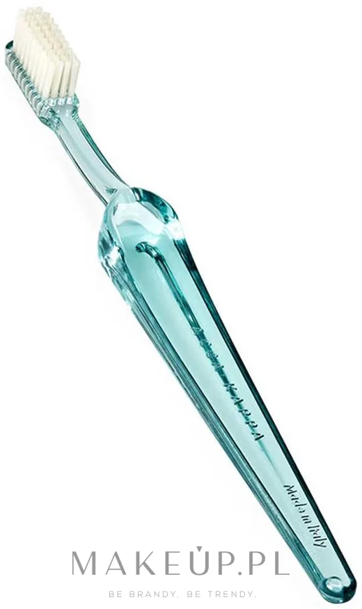 Щётка зубная Acca Kappa Vintage Tooth Brush Nylon Hard, жёсткая, в ретро-стиле, бирюзовая, 1 шт