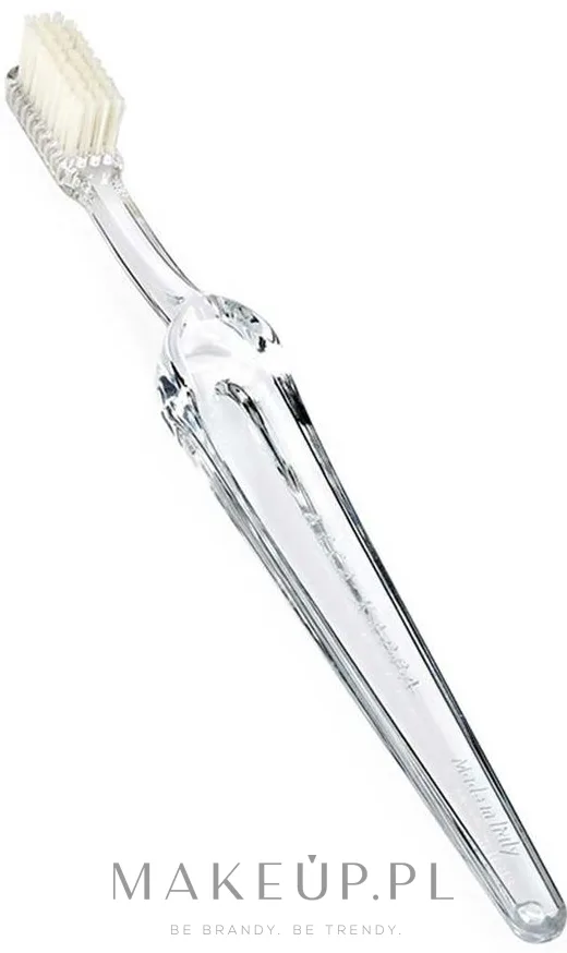 Щётка зубная Acca Kappa Vintage Tooth Brush Nylon Hard, жёсткая, в ретро-стиле, с футляром, прозрачная, 1 шт