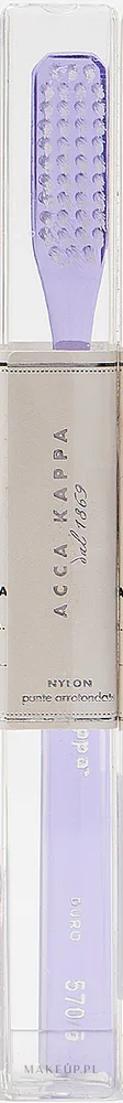 Зубная щётка Acca Kappa Hard Nylon Rounded Tips Crystal 21J5705 жёсткая, фиолетовая, 1 шт