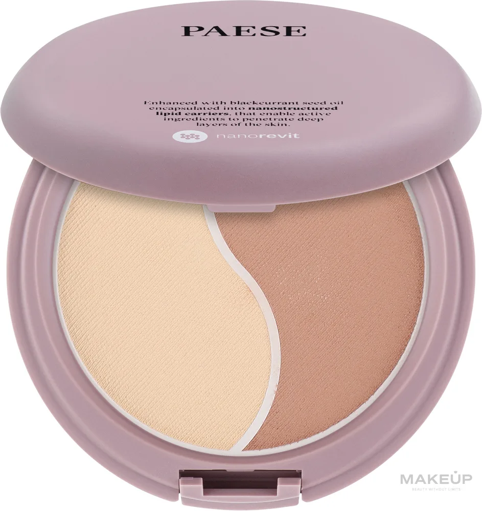 Пудра для контуринга Paese Contour Duo Powder двойная, бронзер и хайлайтер, 4,5 г