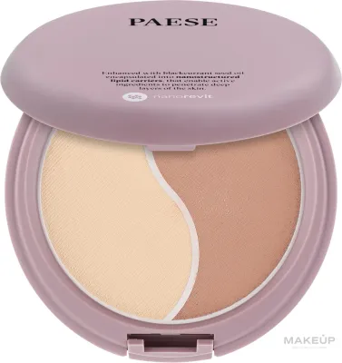 Пудра для контуринга Paese Contour Duo Powder двойная, бронзер и хайлайтер, 4,5 г